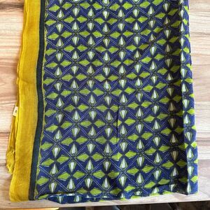 Saro Vintage Style Wool Scarf Statement Mosaic Print Indian Fringe Wrap retro